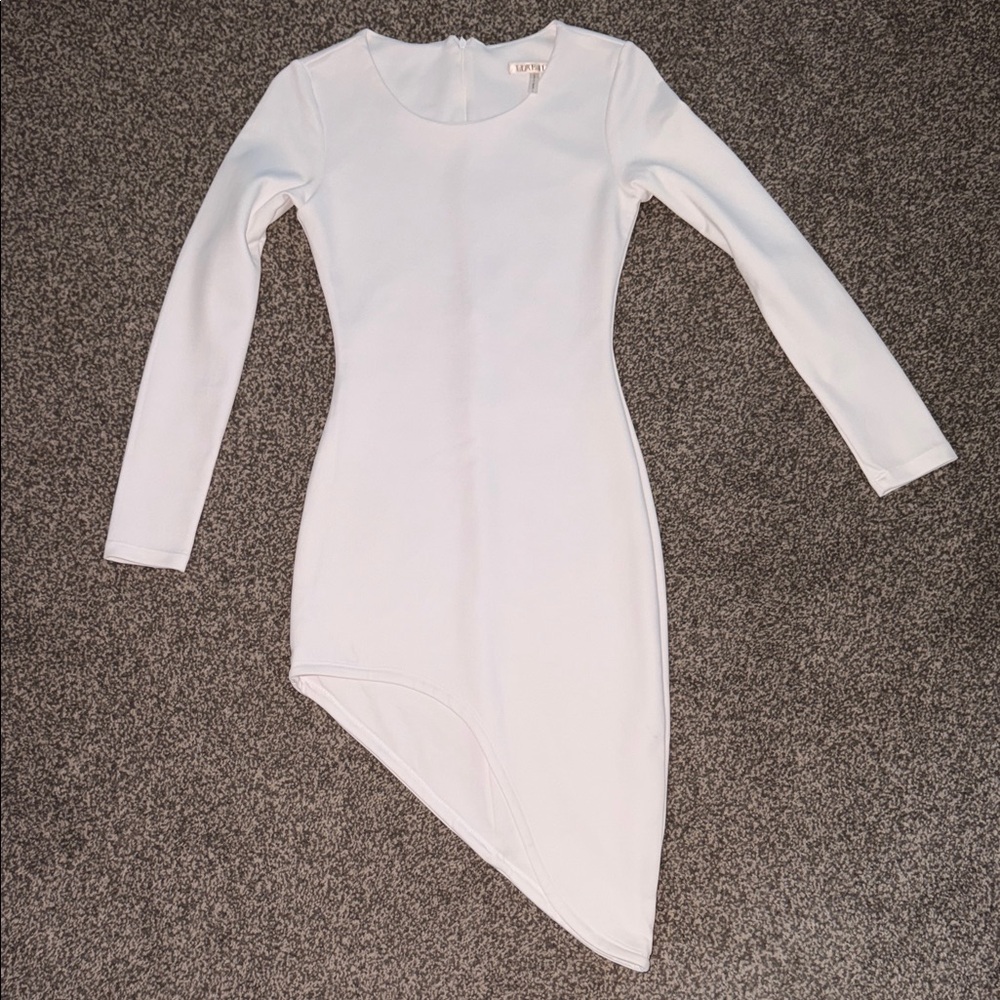 Lurelly White Asymmetrical Dress